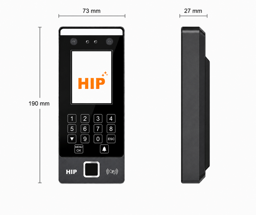 เครื่องสแกนใบหน้า HIP รุ่น CIF263-VL สีดำ